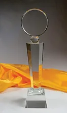 Kỷ niệm chương pha lê thủy tinh TNTPL cao tổng 32cm Cao tổng 30cm