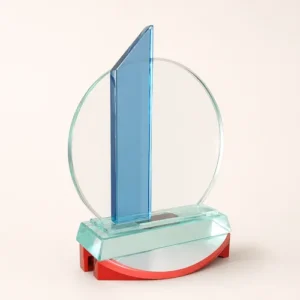 Kỷ niệm chương pha lê thủy tinh T2L cao tổng 16cm 18cm 20cm — ảnh thành phẩm SAIGONPR đã giao